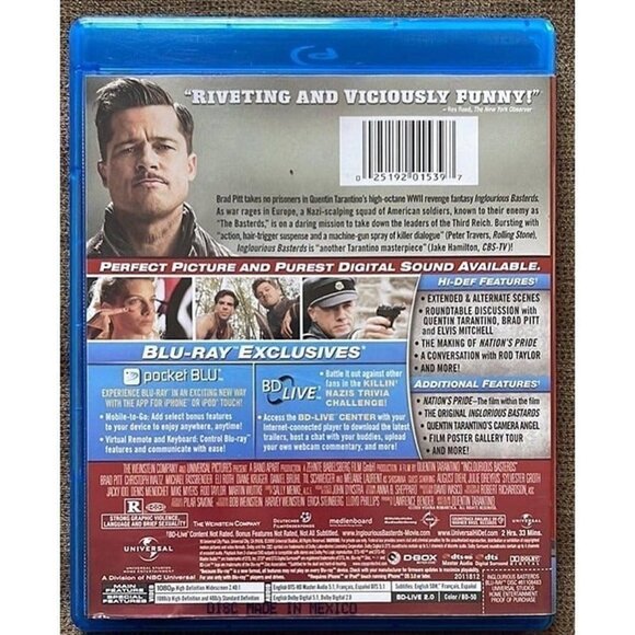 Inglourious Basterds (Blu-ray, 2-Disc Set, Special Edition) - No Digital Code - Picture 2 of 6